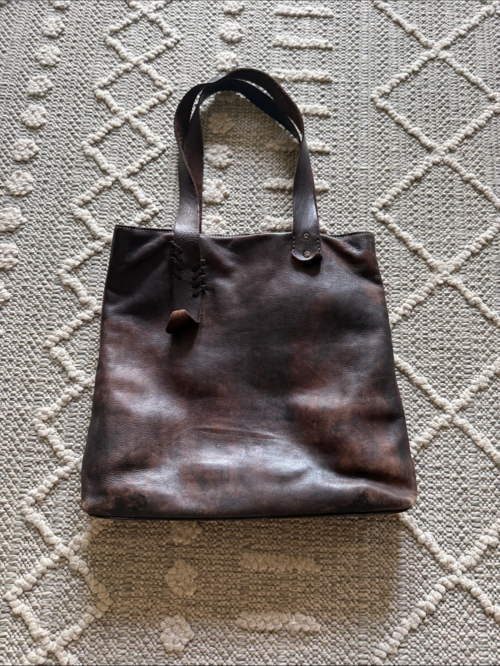 Women’s Frye  Brown Leather Tote Bag/purse  - Classic Casual Carryall